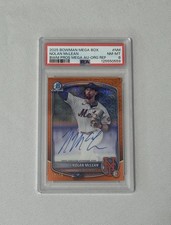 2025 Bowman Mega Box Nolan McLean Orange Auto /25 PSA 8 New York Mets
