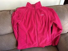 Columbia Jacket Womens XL Pink Benton Springs Fleece Full Zip Outdoor Hiking