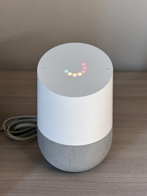 Google Home Smart Assistant Speaker White Slate Power Cable Tested Works Clean