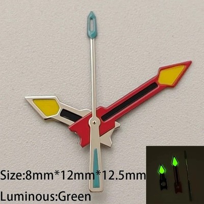 C3 Green Luminous Watch Hands Colorful For NH34 NH35 NH36 4R 7S Movement Parts