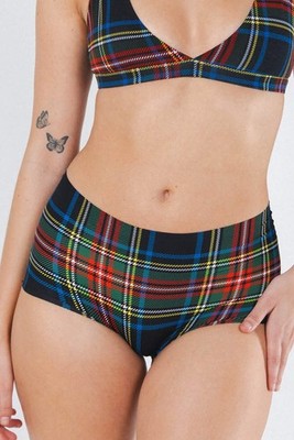 Shinesty ''The Cappuccino'' Holiday Tartan Plaid Women's Seamless Boyshort