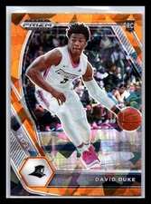 David Duke Jr. 2021 Panini Prizm Draft Picks Orange Ice #44 RC Providence Friars