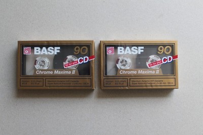2 Stück BASF Chrome Maxima II C 90 Kassetten NOS NEW OLD STOCK SEALED