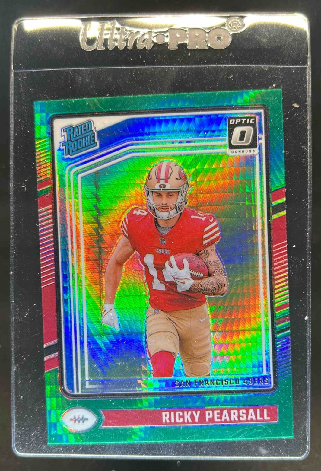 2024 Donruss Optic Ricky Pearsall Green Hyper Rated Rookie #284 49ers