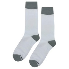 NWT Basic White Dress Socks Novelty Men 8-12 Crazy Fun Sockfly