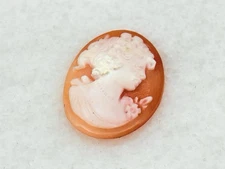 Antique Hand Carved Loose Oval Cameo Woman’s Side Profile