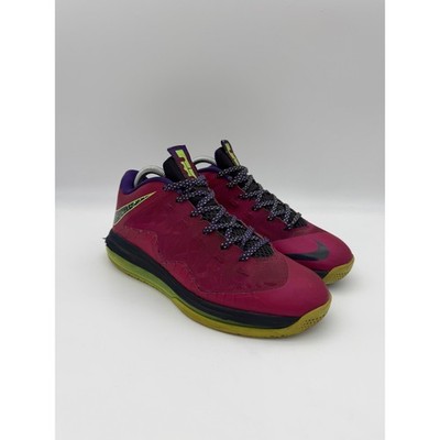 Nike LeBron X 10 Low Mambacurial Fireberry Black Purple 579765-601 Mens 8.5