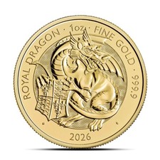 2026 1 oz British Tudor Beasts: Royal Dragon Gold Coin (BU) 4904.00 per troy oz