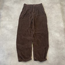 Eddie Bauer Jumbo Cord Trousers Womens 10 Straight Leg Corduroy Pants, Brown