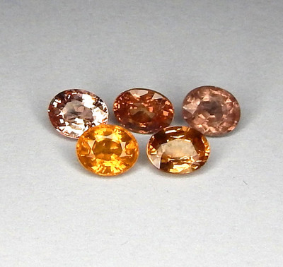 BEST 2.5ct Lot of 5 Fiery IF/VVS Garnets Natural Earth Mined Faceted Oval