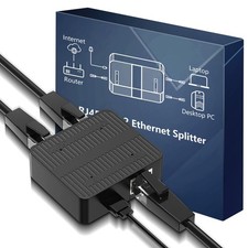 Gigabit Ethernet Splitter 1 to 2 Devices Simultaneously Networking, 1000Mbps ...