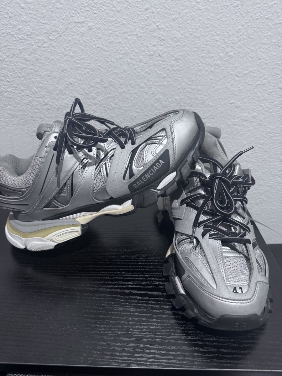 Silver Metallic Balenciaga Track Runners size 41 | eBay