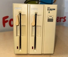 NEC PC-80S31 Dual 5.25" Floppy Disk Drives TEAC FD-55BV-21 Mini Disk Unit