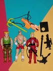GI Joe Street Fighter Sagat, Ken, Guile & accessories Hasbro 1993 lot Karate