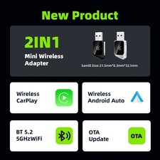 Adaptateur CarPlay sans fil le plus récent mini boîte intelligente USB dongle sans fil plug & play
