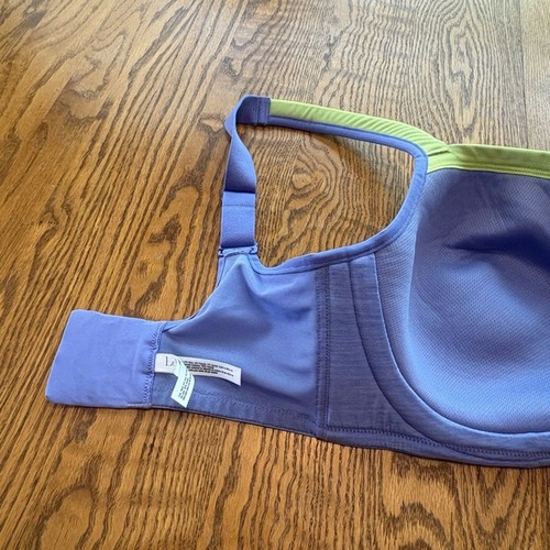Le MYSTERE Hi Impact Sports Bra 36 G (4D)Purple Green EUC - Picture 6 of 10