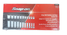 New Snap-on 38 Drive 14 Thru 78 22-pc 6-point Shallow Deep Socket 222sffs New Snap-on 38 Drive 14 Thru 78 22-pc 6-point Shallow Deep Socket 222sffs