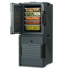 2 Pack End Loading Insulated Food Pan Carrier Hot & Cold 6 Pan Capacity w/Handle