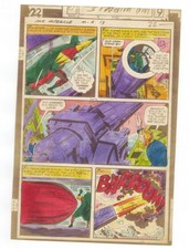 Micronauti #13 pg 18 Originale Comic Art Marvel Guida a Colori Mr Miracle 1979
