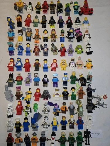 Lego Figures Bundle 100 Pieces City Space Kg Kilo Marvel DC Collection #55