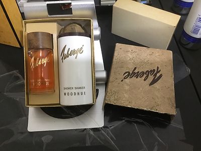 Women FABERGE Brut WOODHUE SHOWER SET POWDER