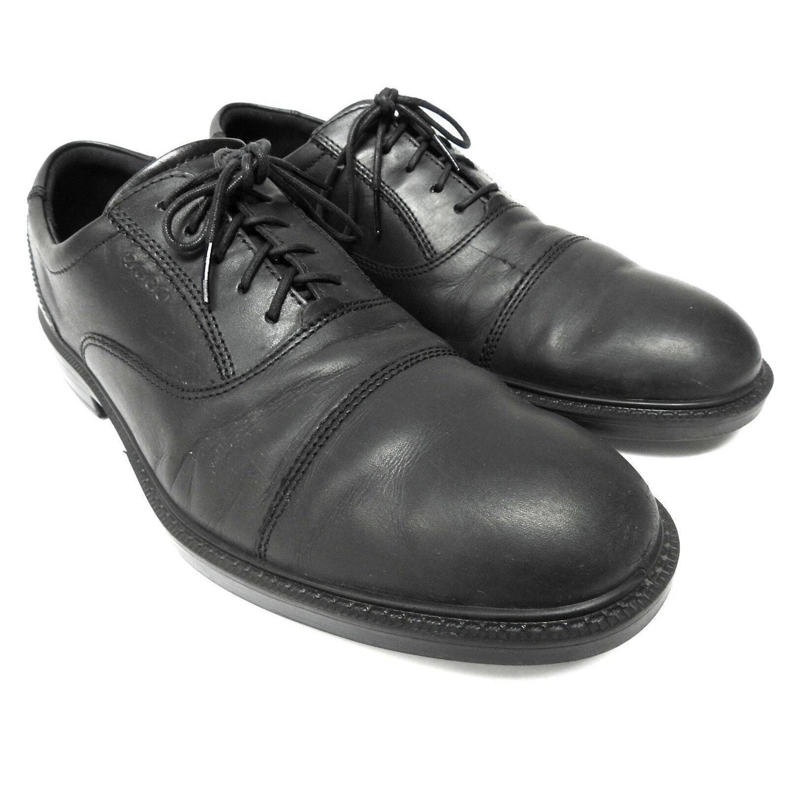ECCO scarpe eleganti uomo taglia 46 12 12 5 pelle nera Oxford