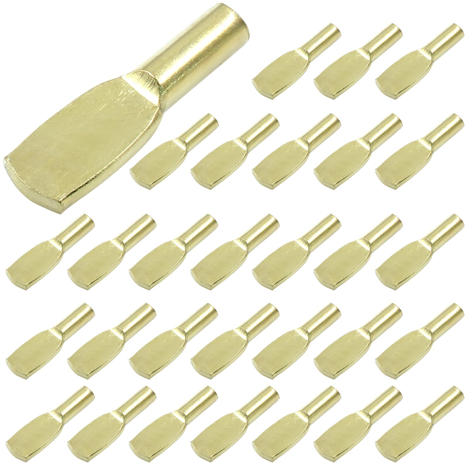 6mm Spoon Shape Metal Shelf Pins 30 Pcs Cabinet Support Pegs-image