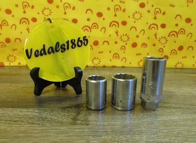 FLEET Socket Lot of 3 - 6 & 12 Pt 1/2 Drive: 3/4, 13/16, 15/16