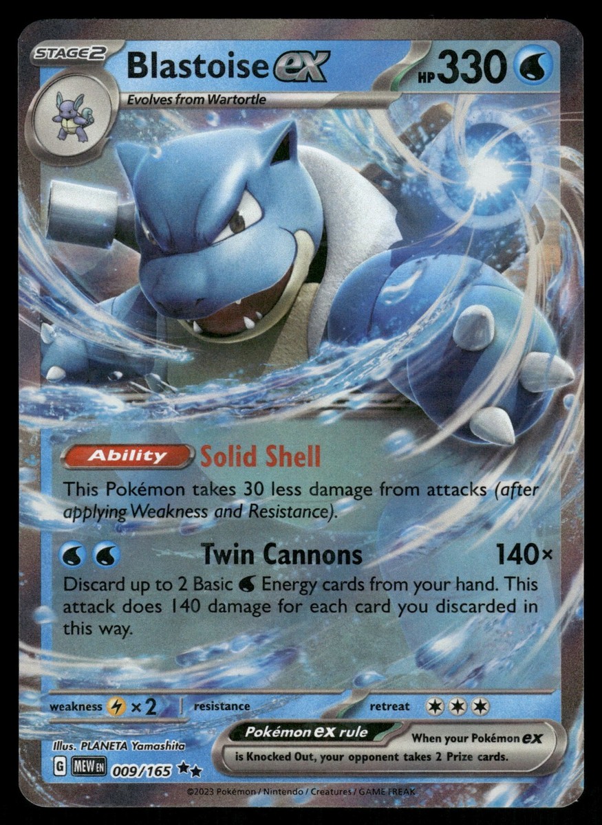 Blastoise ex NM 009/165 Scarlet & Violet 151 Pokemon Card | eBay