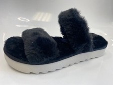 Koolaburra By Ugg Women Faux Fur Slide Sandal Size 7 Black