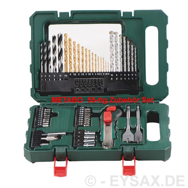 55 Teilig, ZubehöRset Bit/Bohrer-Box, Bit-Und WERKZEUG-SET Im Koffer Von Metabo-image