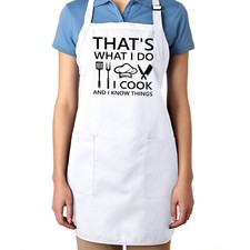 Apron Chef Funny Cooker Cooking Gift That's What I Do I Cook And I Know Things
