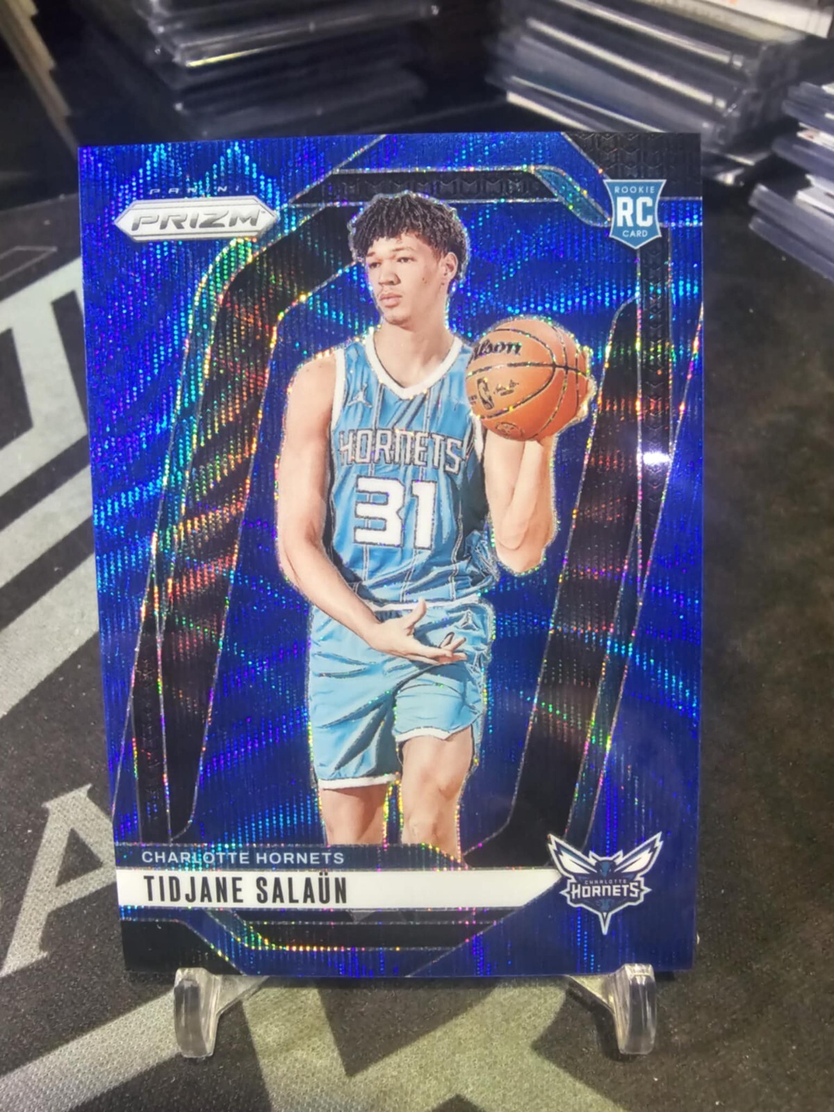 2024-25 Panini Prizm Tidjane Salaun #262 Blue Wave Prizm 114/125 RC!