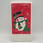 12 Hallmark Paper Guest Towels Snowman w/ Christmas Tree & Cardinal Vtg