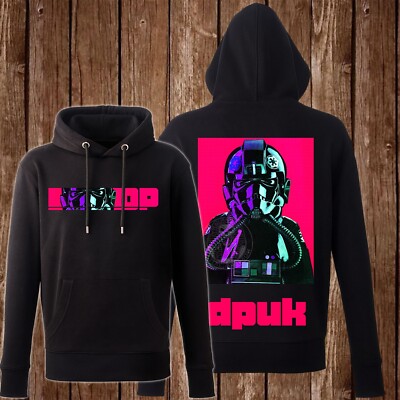 Digital Pharaoh UK Herren Darth Vader Tie Fighter Pilot Deluxe Hoodie Schwarz
