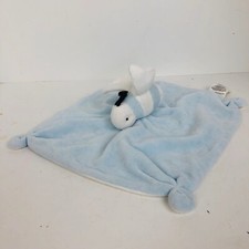 Burts Bees Baby Blanket blue BUMBLE BEE Mini Lovey Security Organic Cotton
