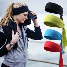 Sports Head Tie Headband Sweatband Tennis Basketball Sweat Bandana Stretch