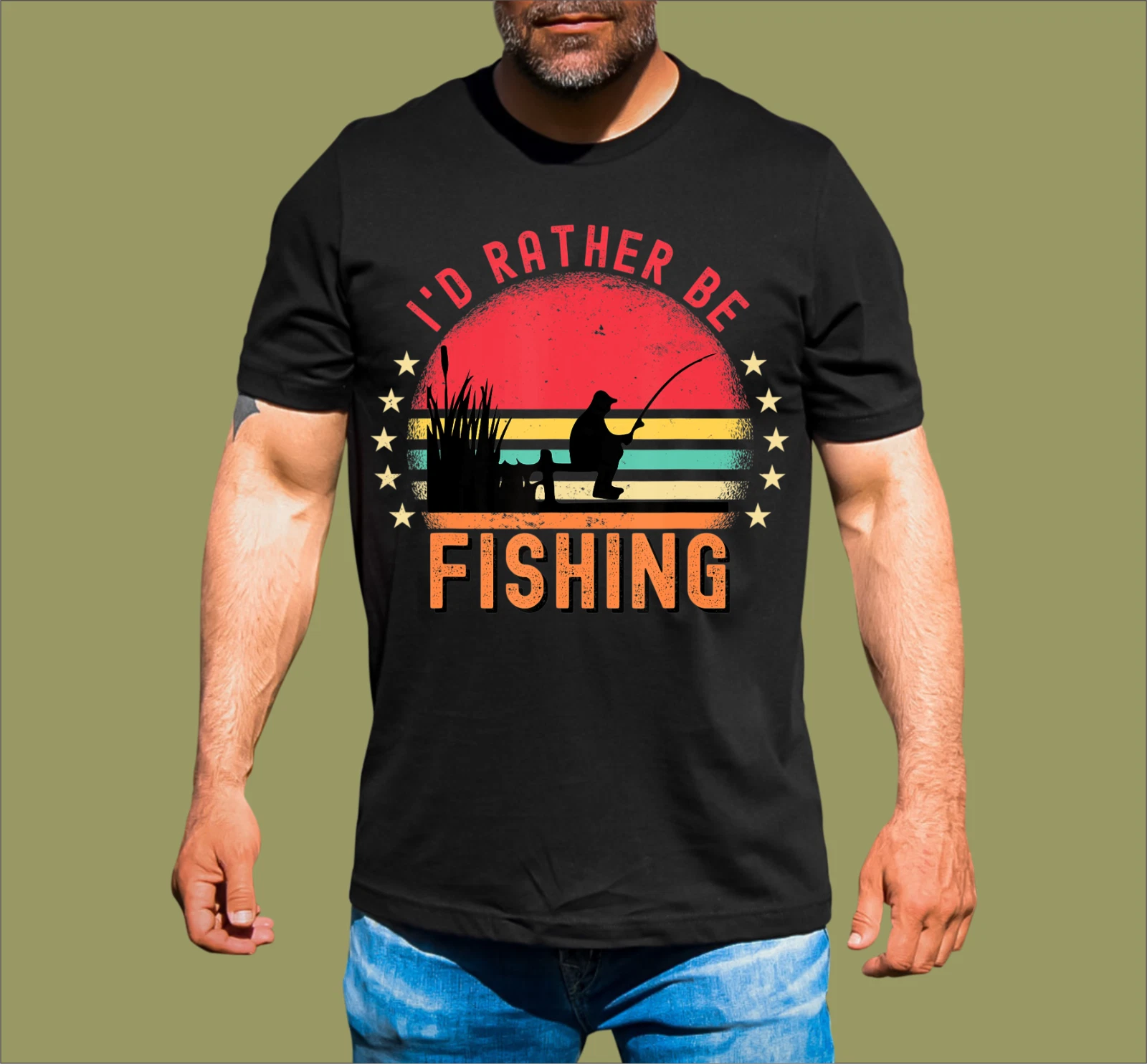 RATHER BE FISHING T-SHIRT