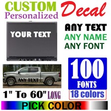 Custom Made Personalized Vinyl Lettering Sticker Decal Sign Name Car Wall Truck-