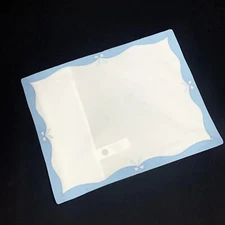 New Boudoir Pillow Sham Baby Blue Pillow wBow Border Gerbrand Shower Gift