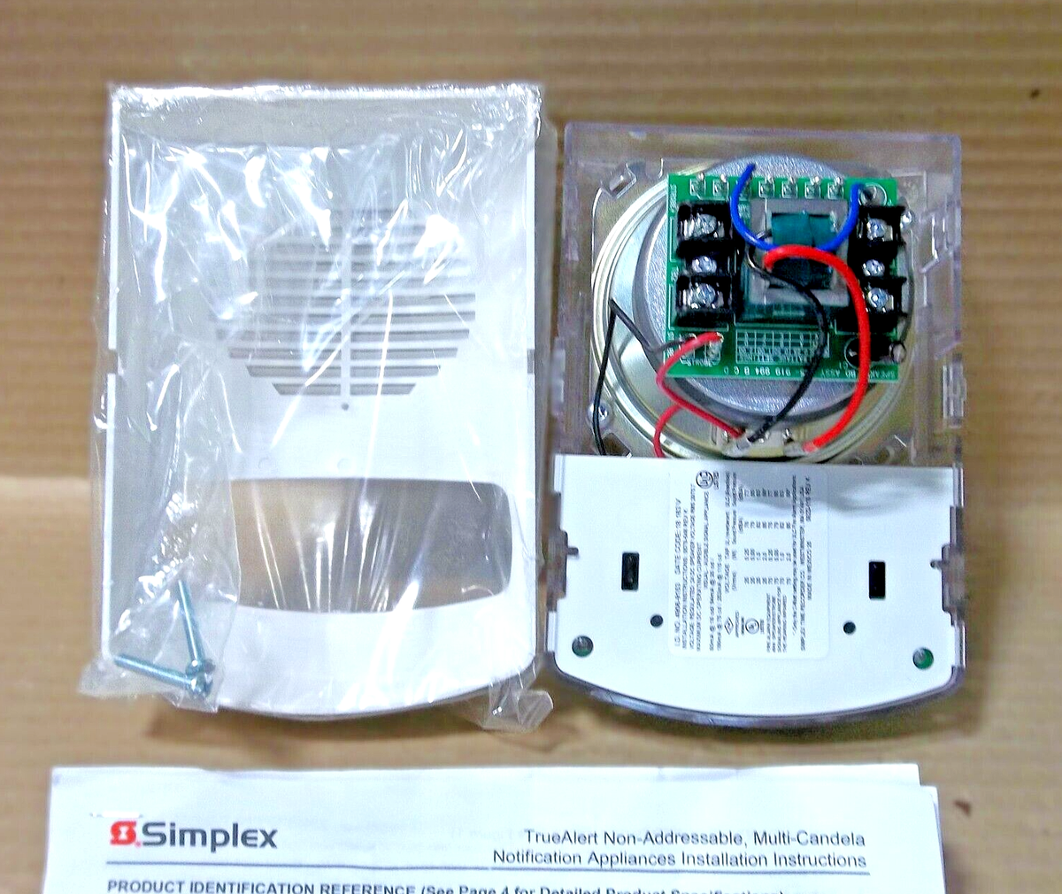 NEW SIMPLEX 4906-9153 WHITE WALL MOUNT SPEAKER W/ STROBE S/V