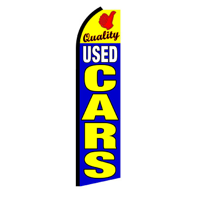 Pack of 2 Quality Used Cars Flag Flutter Feather Banner Swooper 100D