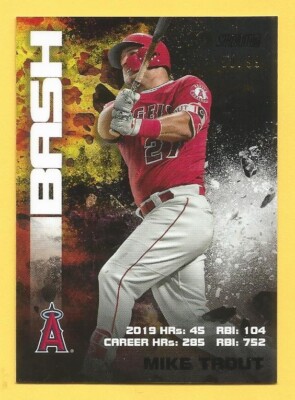 MIKE TROUT 2020 Stadium Club Bash And Burn Black #BAB2 Angels #d 50/99