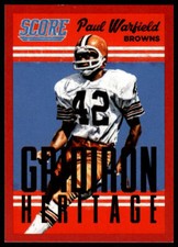 2015 Score Gridiron Heritage Red #6 Paul Warfield Cleveland Browns