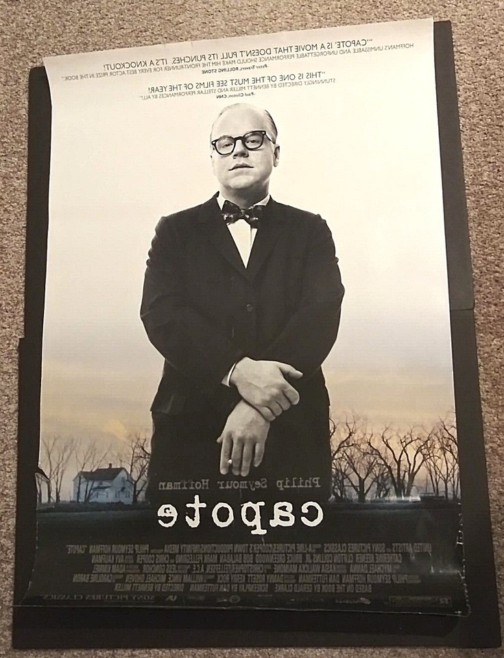 Capote Promo Movie Theater Poster 2005 w/ Philip Seymour Hoffman 27"w x