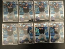 (8) 2016 BOWMAN CHROME GARRETT HAMPSON REFRACTOR ROOKIE CARD LOT OF 8 HOT
