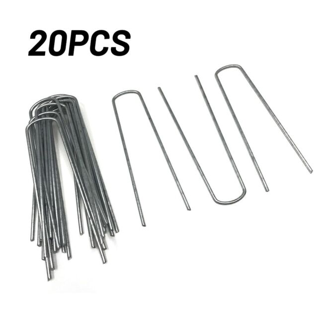 Durable U Tent Pegs Ground Nail Hooks Silver 15cm 2.5x30x150mm Accessory