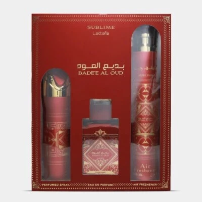 LATTAFA BAIN'E AL OUD SUBLIME 100ML COFFRET CADEAU 3 PIECES NEUF & SCELLÉ - Photo 1/4