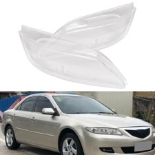 Pair Leftright Headlight Lens Cover Replacement Clear For Mazda 6 2003 04-2008