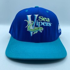 Sea Vipers Hat Imagine It OSFM Blue Baseball Snapback Made In USA Vintage NOS
